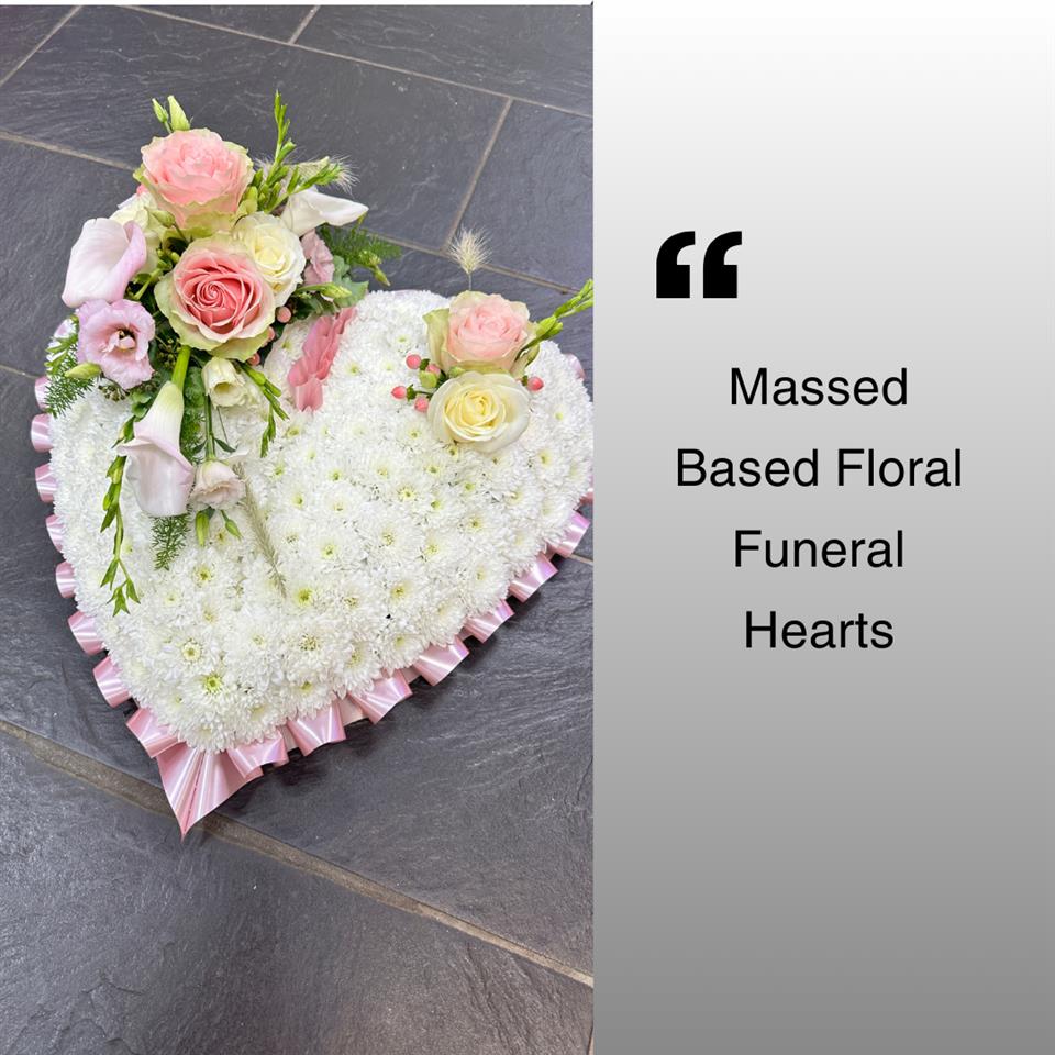 Based massed funeral Heart Tributes
